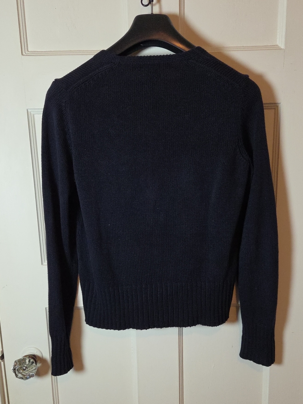 Vintage Ralph Lauren Lace-Up Knit Sweater In Navy With White Laces SZ Medium - Picture 8 of 11